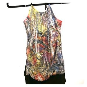 sequence tie around the neck top